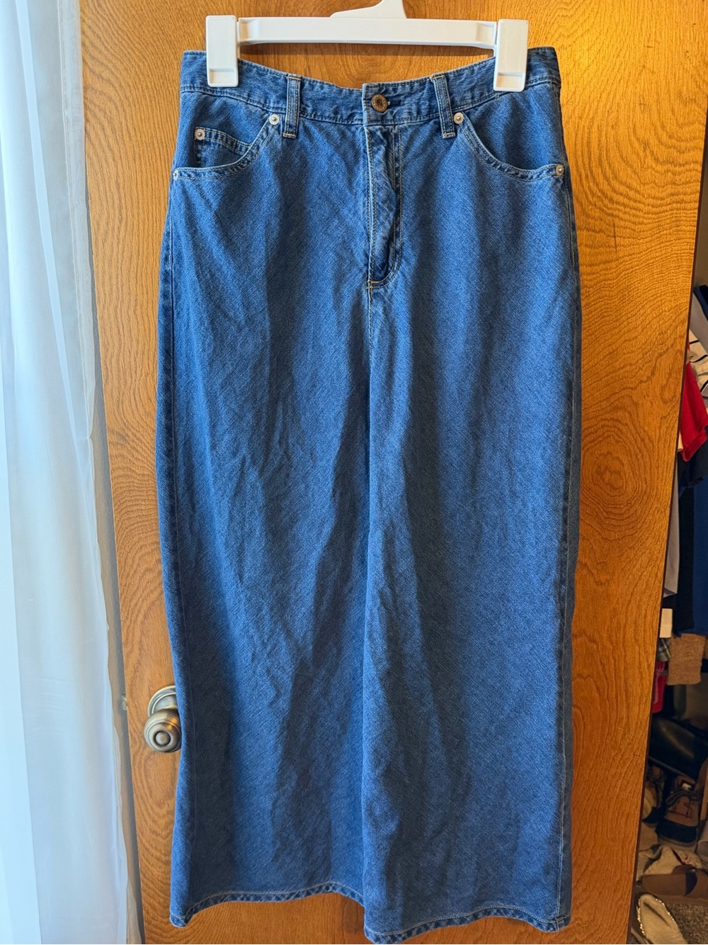 Gap denim midi skirt
